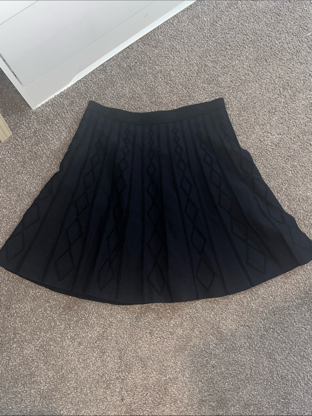 Philosophy Black Cable-Knit Circle Skirt